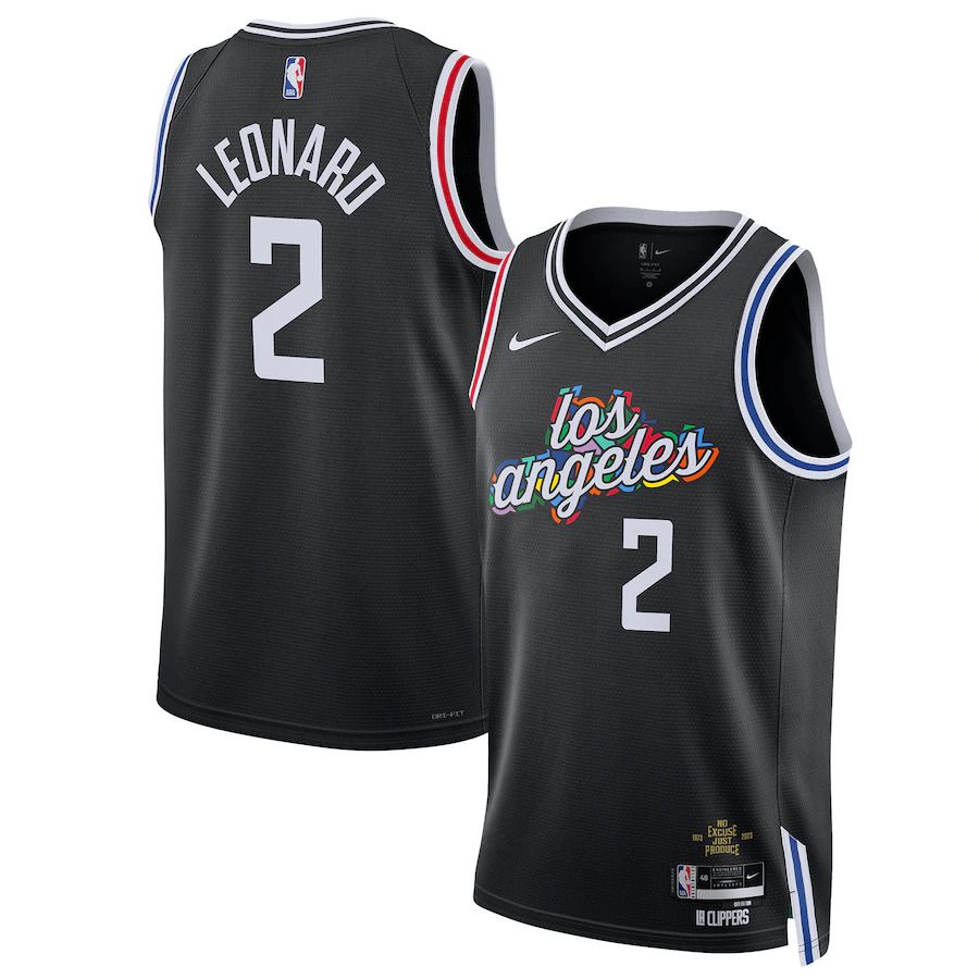 Men Los Angeles Clippers #2 Kawhi Leonard Nike Black City Edition 2022-23 Swingman NBA Jersey->customized nba jersey->Custom Jersey
